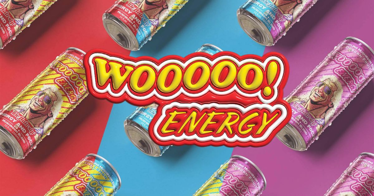 Ric Flair Sparkling Mushroom Energy Drink | Wooooo Energy