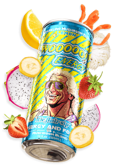 Ric Flair Sparkling Mushroom Energy Drink | Wooooo Energy