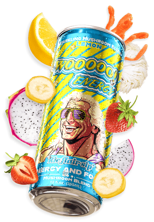 Ric Flair Sparkling Mushroom Energy Drink | Wooooo Energy