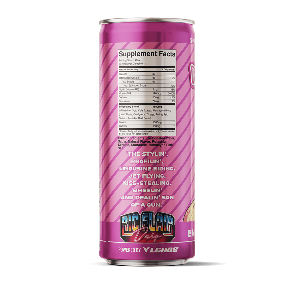 Ric Flair Sparkling Mushroom Energy Drink Wooooo Energy