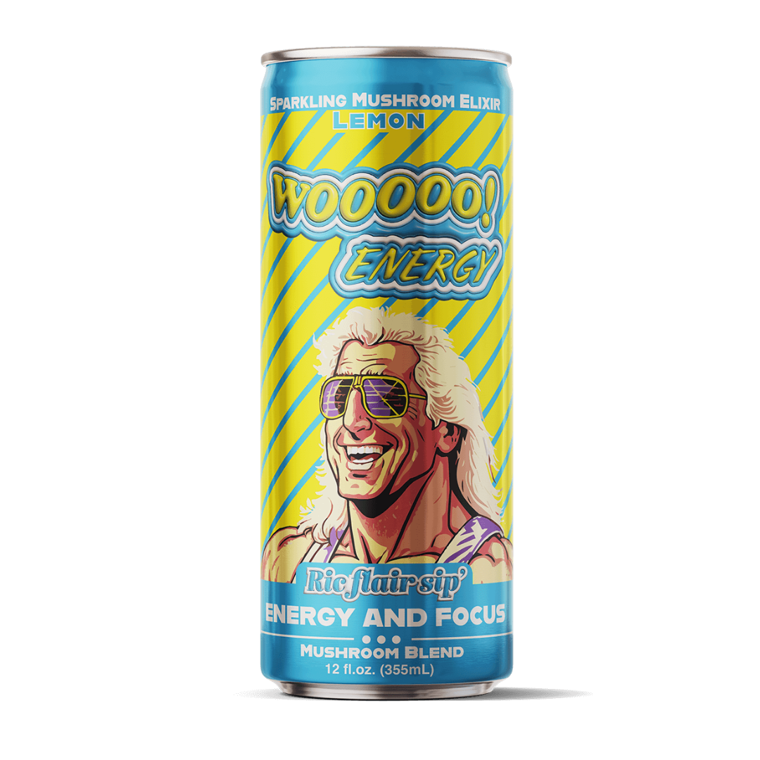 WOOOOO Energy’s Lemon Sparkling Mushroom Elixir