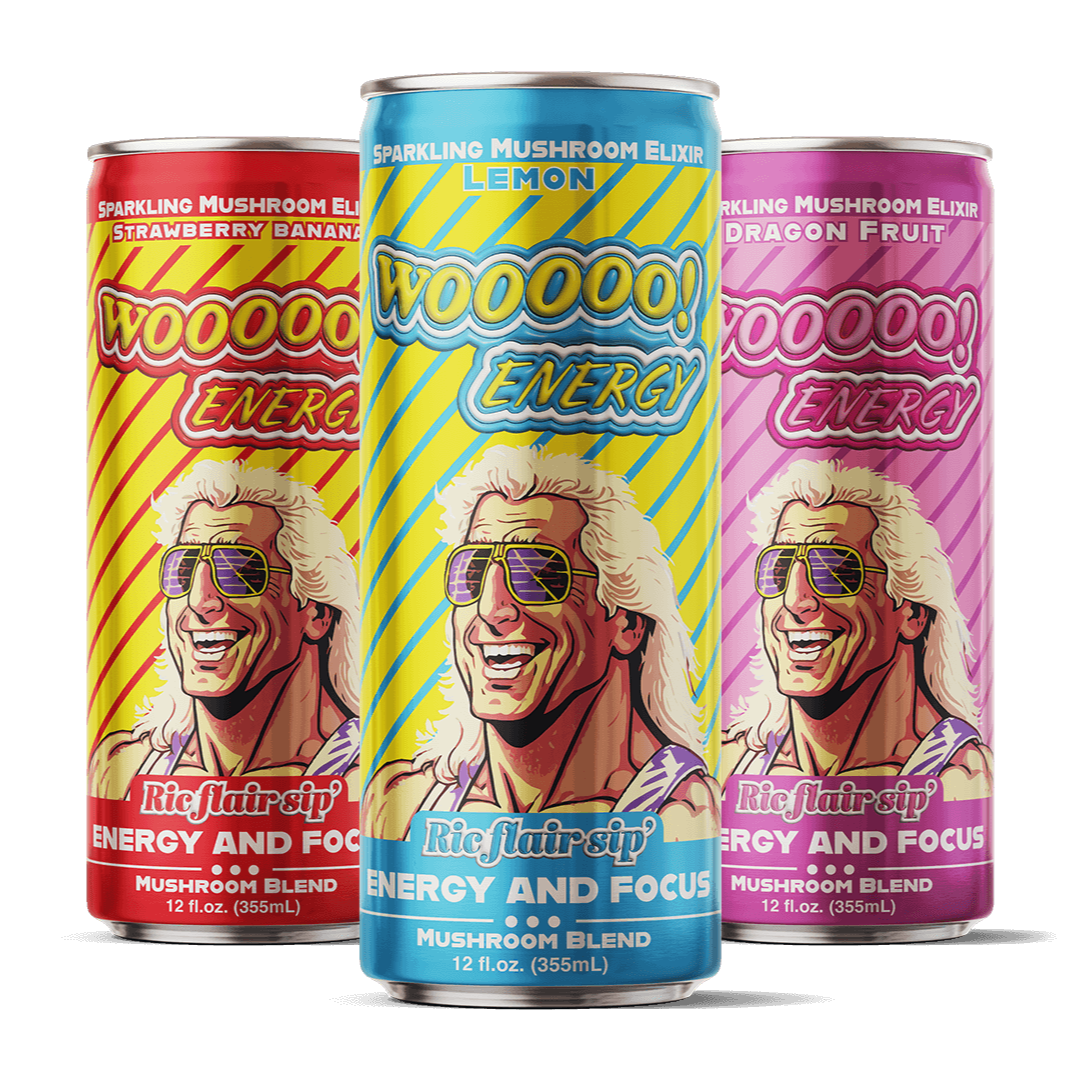 WOOOOO Energy’s Variety Pack of Sparkling Mushroom Elixir