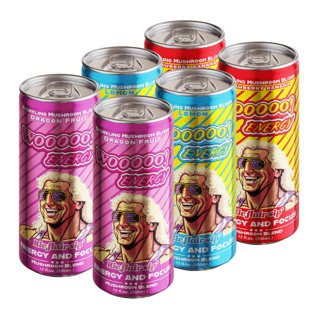 WOOOOO Energy’s Variety Pack of Sparkling Mushroom Elixir